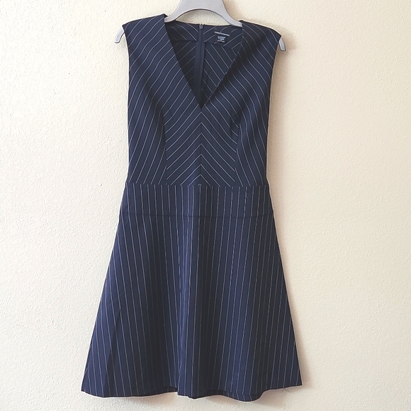 Moda International VS Navy Striped Dress NWOT - Picture 1 of 6